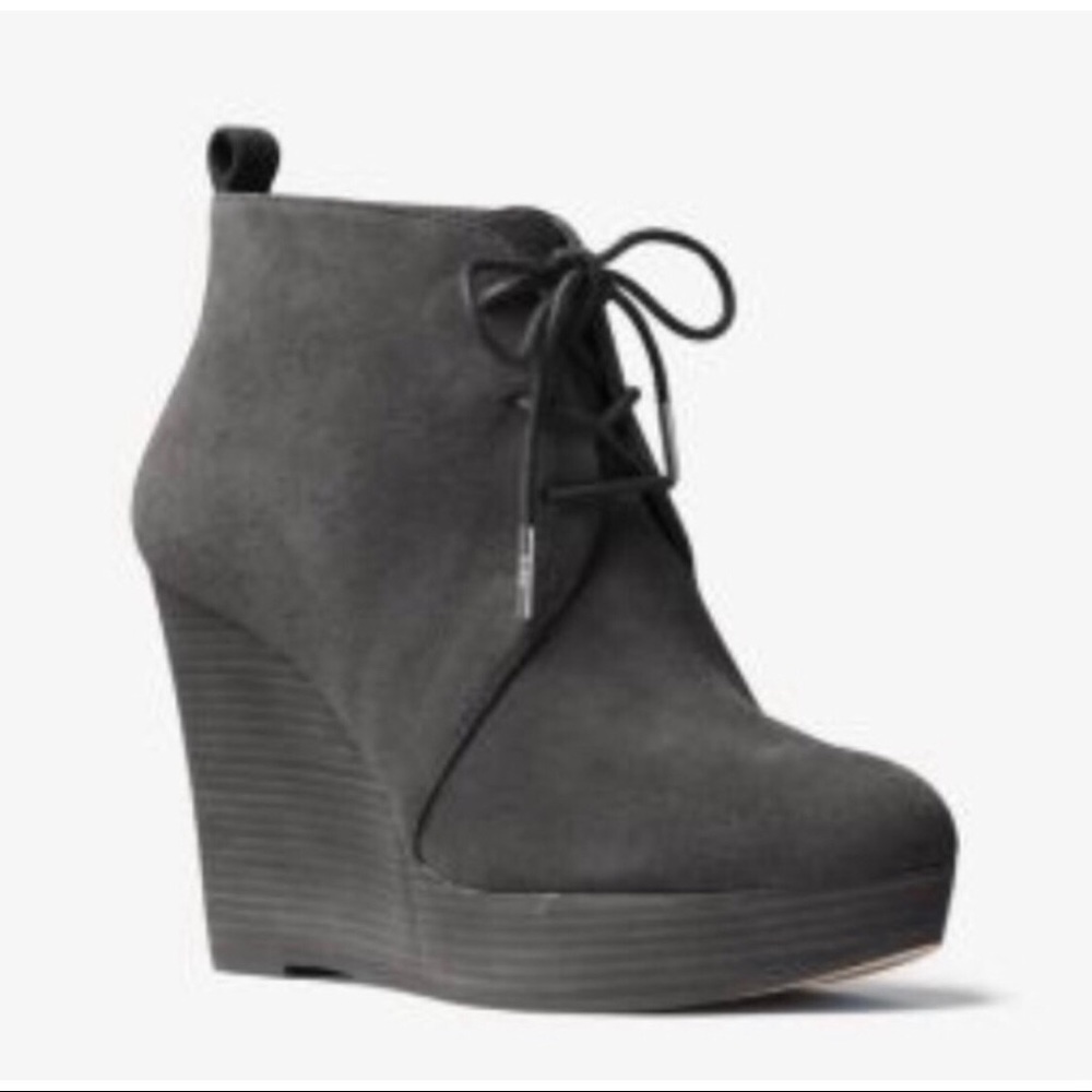 MICHAEL Michael Kors Pierce Lace-Up Suede Wedges